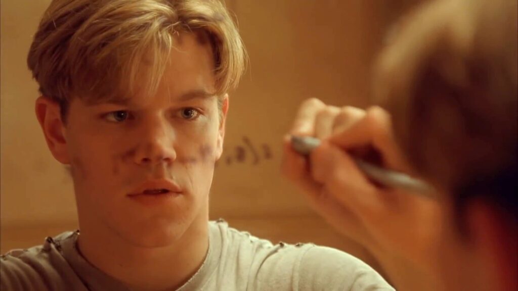 Matt Damon in Will Hunting Genio ribelle