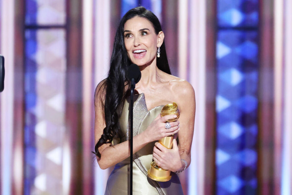 Demi Moore ai Golden Globes